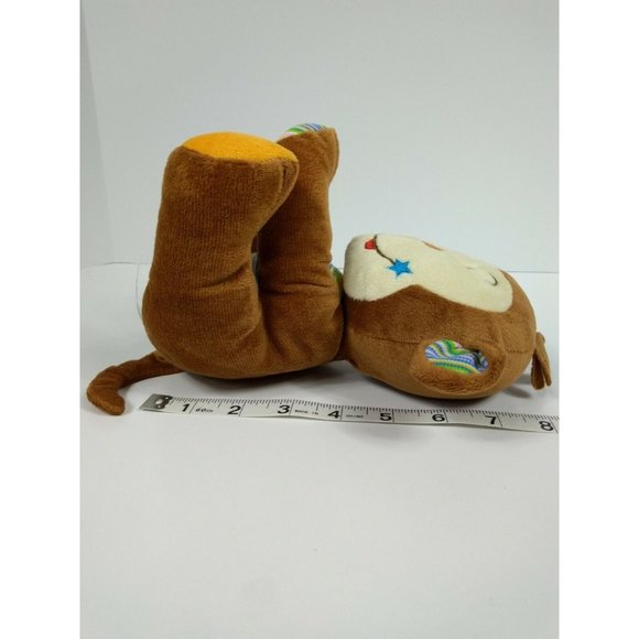 Wondertreats Inc 8" Tan Monkey Blue Star Cheek Plush Stuffed Animal Toy Soft Eye - Picture 8 of 10